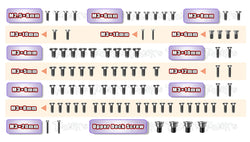 TSS-X4'23-T-LP	64 Titanium Low Profile Top Screw set 85pcs.( For Xray X4 2023 )