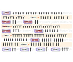 TSSU-750E	64 Titanium Screw set ( UFO Head ) 151pcs.(  For Serpent 750e NATRIX )