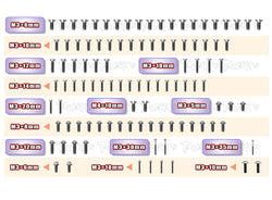 TSSU-MID 	64 Titanium Screw set ( UFO Head ) 103pcs.( For Kyosho Optima MID )