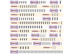 TSSU-NT482.0	 64 Titanium Screw set ( UFO Head ) 179pcs.(For TEKNO NT482.0)