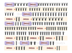 TSSU-R83E	64 Titanium Screw set ( UFO Head ) 159pcs.( For ARC R83E )