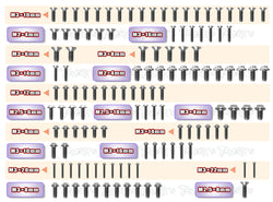 TSSU-RC10B6.3  64 Titanium Screw set ( UFO Head ) 123pcs.( For Team Associated RC10 B6.3 )