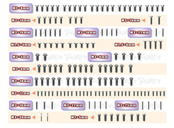 TSSU-SCX'23	64 Titanium Screw set ( UFO Head ) 153pcs.( For Xray SCX 2023 EDITION )