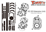 TS-035M Metal Chrome Radio Skin Sticker (For KO 3D Extension Unit)